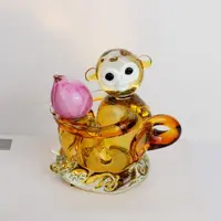 琉璃哥纯手工热塑琉璃《猴子》家居饰品 装饰摆件精美 礼品        