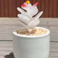 琉璃哥 纯手工热塑琉璃精美《多肉》盆栽家居摆件装饰精美礼品 灯工