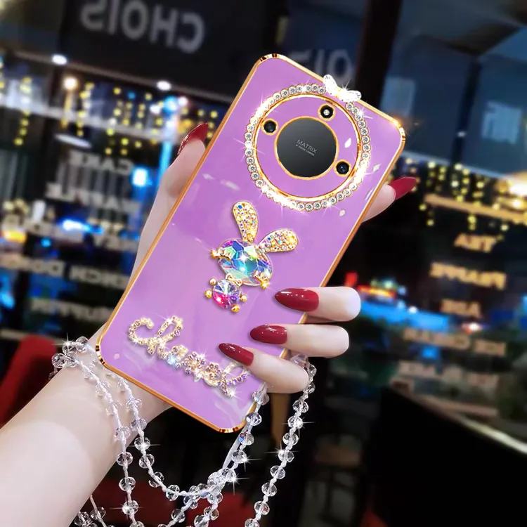 华为荣耀x40手机壳曲面屏Honor X40创意镶钻网红硅胶防摔RMO-AN00