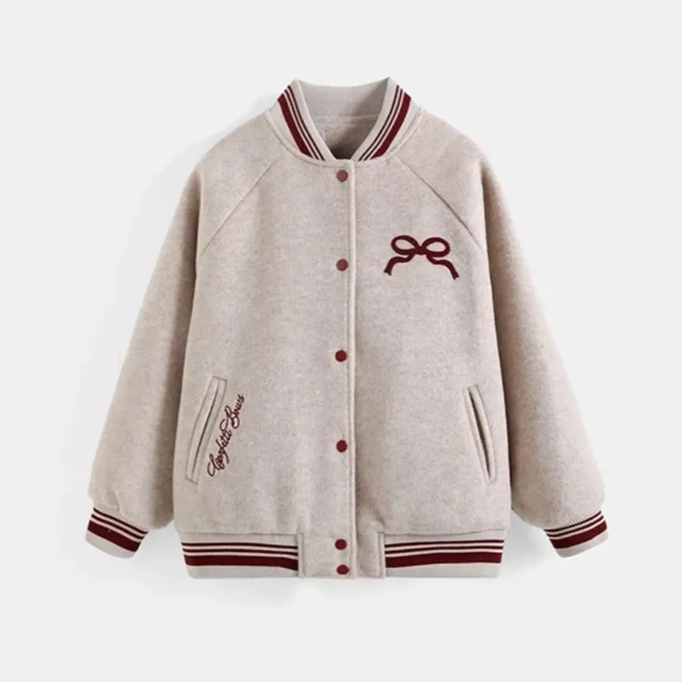 女童2024新款秋冬棉服棒球服6-12岁儿童休闲洋气保暖加厚夹棉外套