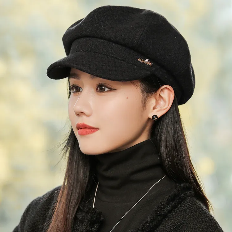 帽子女2025新款秋冬季云朵贝雷帽休闲时尚鸭舌帽百搭显脸小画家帽