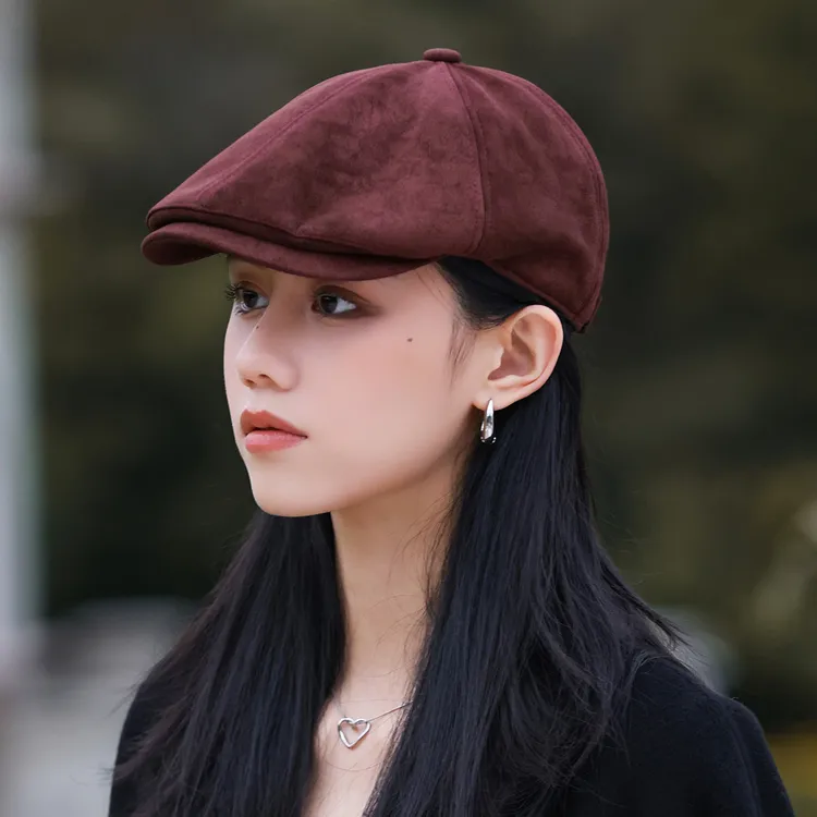 帽子女2025新款爆款洋气前进帽秋冬保暖网红款鸭舌帽休闲贝雷帽子