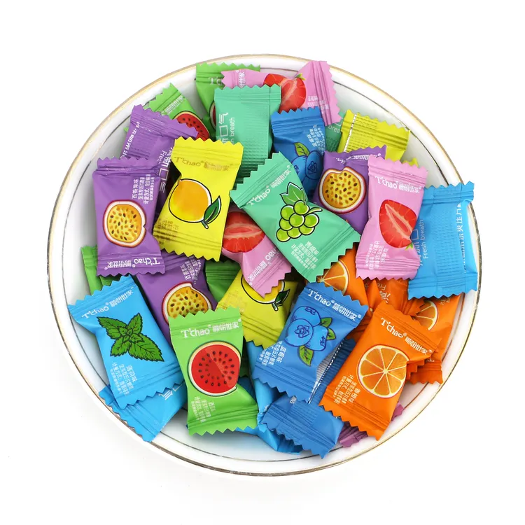 果乐爽无糖糖果清新口气压片糖混合水果口味独立包装便携约会休闲