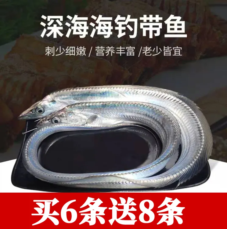 ZZ整条带鱼 买6条送8条到手共14条 5斤 3两-4两/条 家庭实用装