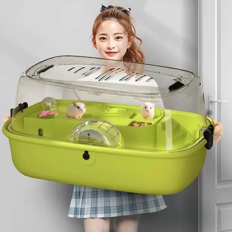 全透明大空间仓鼠笼超大防逃双层方便豪华透气加厚别墅专用外带