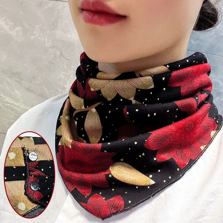 秋冬新款百搭三角巾围巾围脖保暖时尚护颈脖套头巾