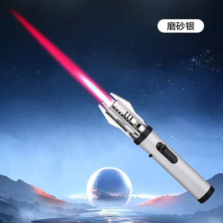 (潮品)K39权杖星球光剑喷枪防风充气打火机户外点火 枪创意打火机