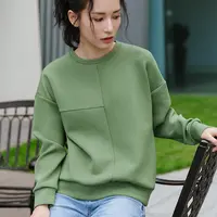 春秋女士圆领休闲百搭三明治卫衣