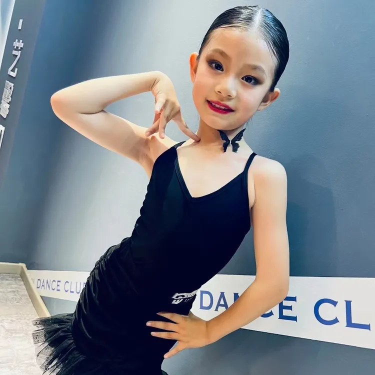 舞翼舞服 夏季新款拉丁舞服女儿童纱裙
