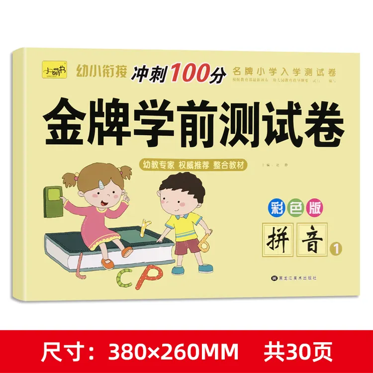 幼小衔接冲刺一百分金牌学前测试卷学前拼音3-9岁