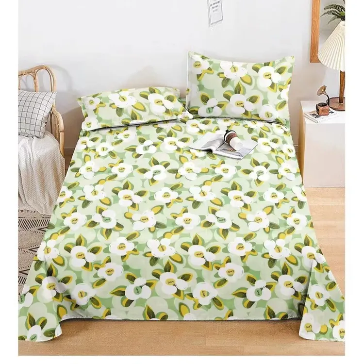 【新疆包邮】新款100棉纯棉老粗布三件套单人学生宿舍小清新布床