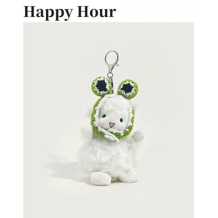 软噗噗戴帽子的小羊书包挂件可爱公仔包包挂饰日系钥匙扣装饰玩偶