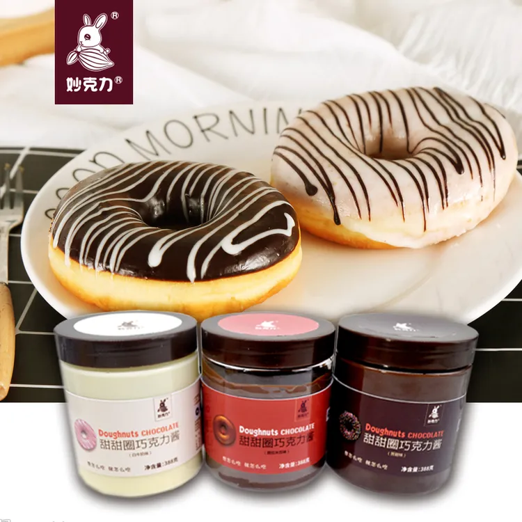 妙缘厂家甜甜圈酱388g家庭小包装 面包饼干水果糖葫芦淋面巧克力
