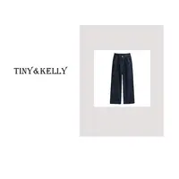 tiny&Kelly【丹宁】法式蜜蜂高腰七分老爹牛仔裤