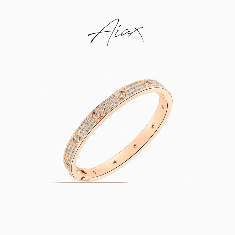 AIAX 镀K金 气质时尚轻奢优雅经典百搭手镯TSS7267
