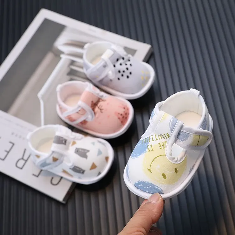 夏季婴儿步前鞋0-1岁8婴童鞋软底男女宝宝透气3-6-12个月学步布鞋