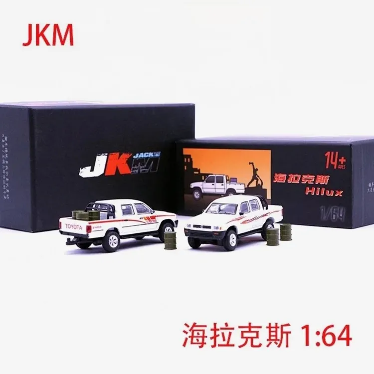 JKM模型1:64丰田海拉克斯皮卡合金仿真模型车玩具观赏摆件