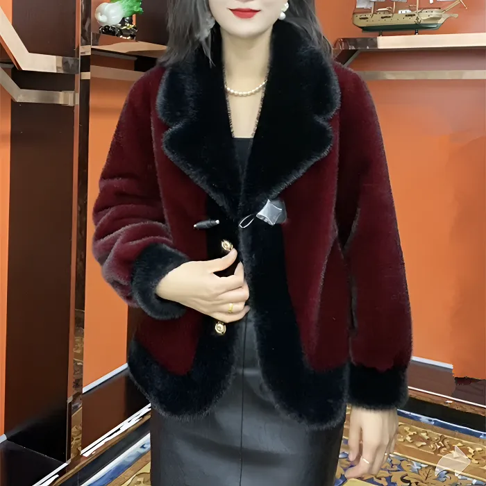 新款北极貂绒外套气质女款时尚女装秋冬休闲百搭短款
