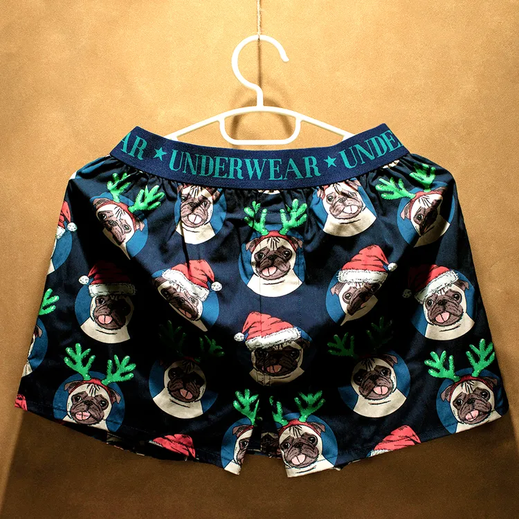 宽松阿罗裤100%纯棉男士内裤潮流印花短裤薄款大码透气居家睡裤衩