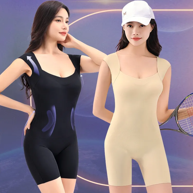 新款悬浮连体塑身衣强压收腹提臀塑形翘臀显瘦束身束腰无痕美体衣