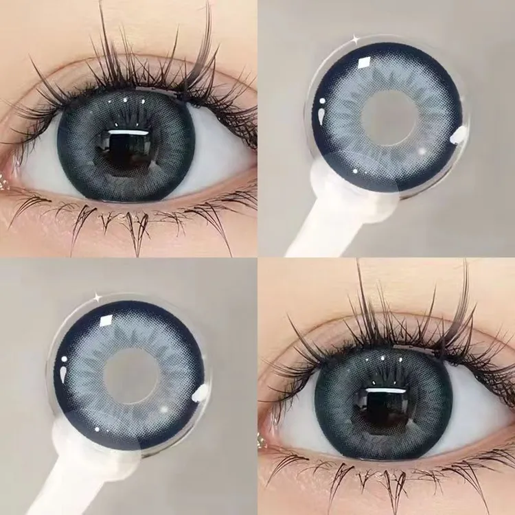 OVOLOOK【日抛10片装】蓝莓吐司美瞳近视隐形眼镜学生大小直径新款