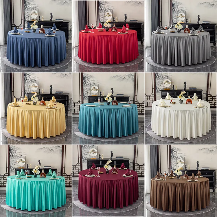 酒店桌布轻奢高级感加厚布艺大圆桌餐桌专用商用餐布饭店圆形台布