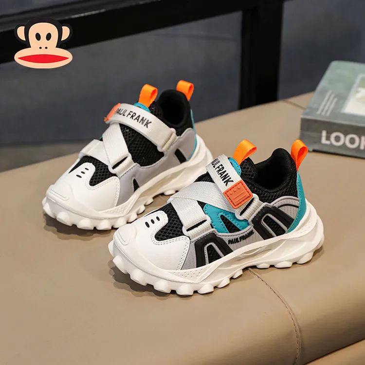大嘴猴男童鞋子运动鞋春季网面透气6-12岁品牌潮款男孩儿童跑步鞋