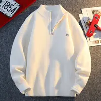 【高品质】 柔软舒适半高领拉链款青少年休闲厚针织衫长袖男士M6675