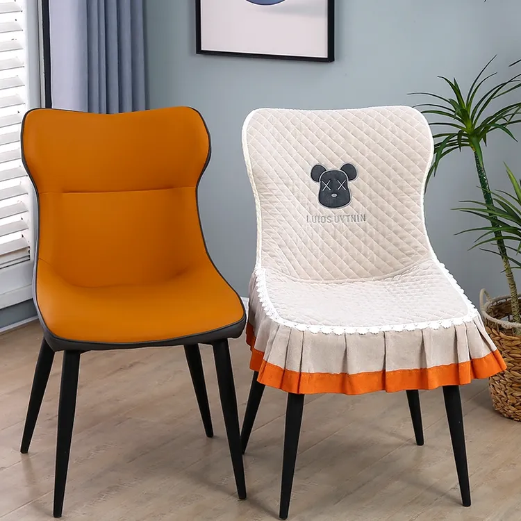 高档娃娃椅套罩防滑全包家用弧形椅子套简约轻奢四季通用餐椅套