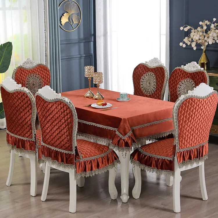 欧式椅子垫椅子套水溶加大餐桌布欧式椅垫椅套套装现代简约餐椅套