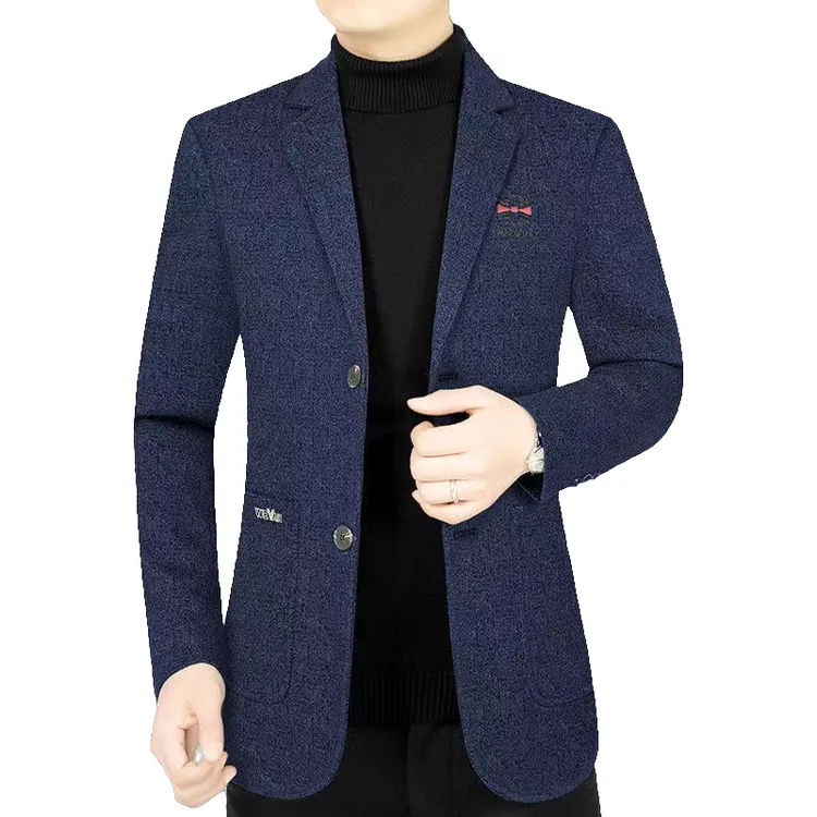 春秋男士休闲西服中青年商务百搭便西男装爸爸外套高档西装上衣