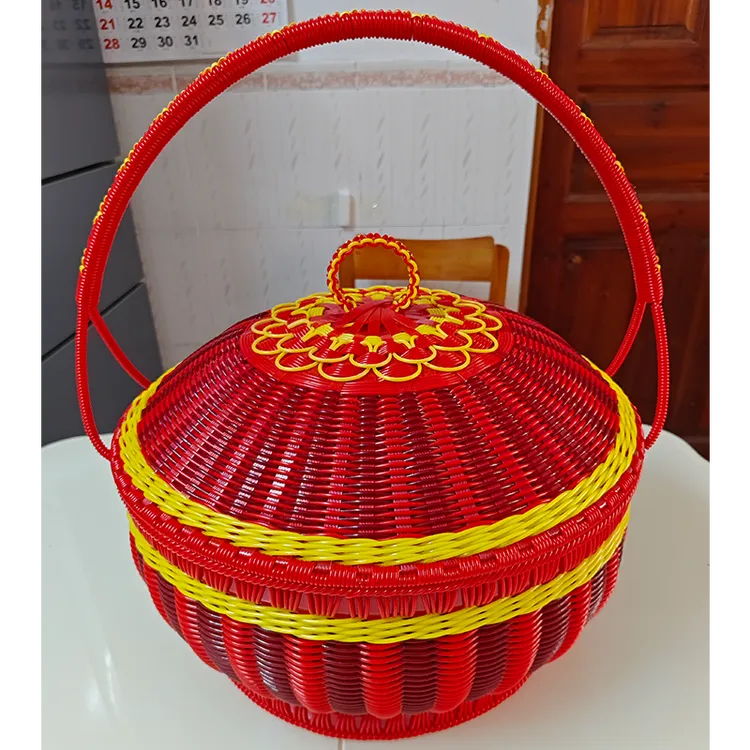 【文达】莫默编织 篮子果盘手提篮背篓塑钢带藤条编织材料