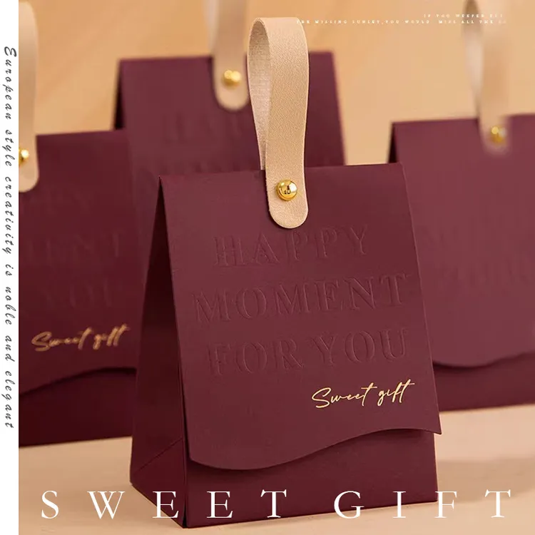 高级感喜糖盒大号欧式创意手提喜糖袋大号伴手礼回礼婚礼喜糖盒子