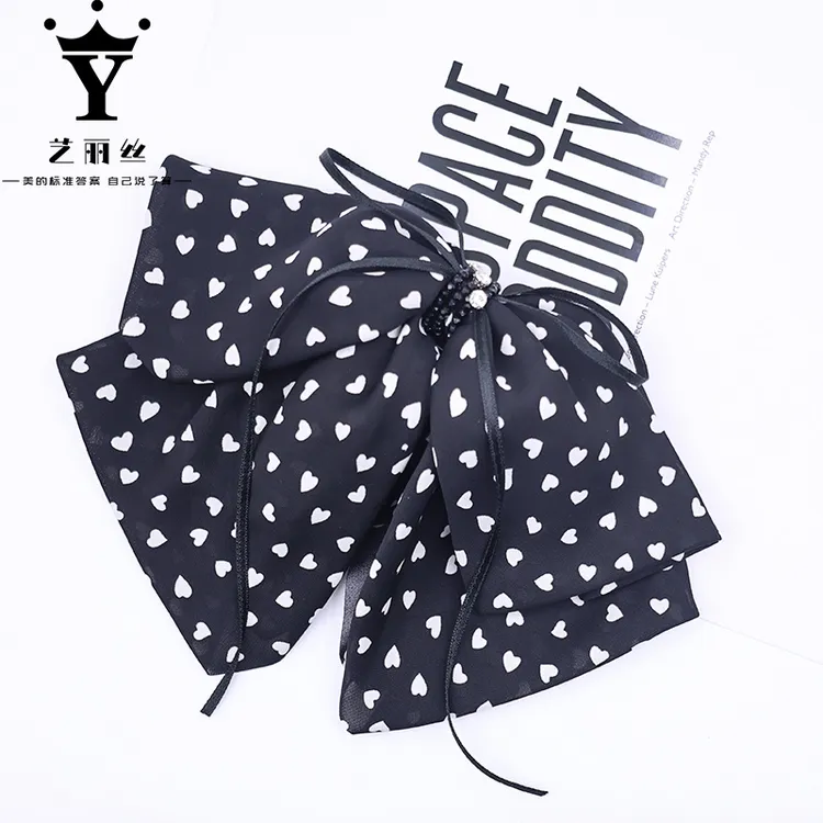 艺丽丝百搭温柔气质马尾夹6cm [桃心] 时尚抓夹YL349黑色