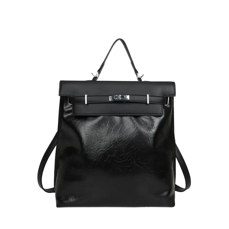 Scarlet Wong复古双肩包女2025新款大容量学生上课书包通勤背包