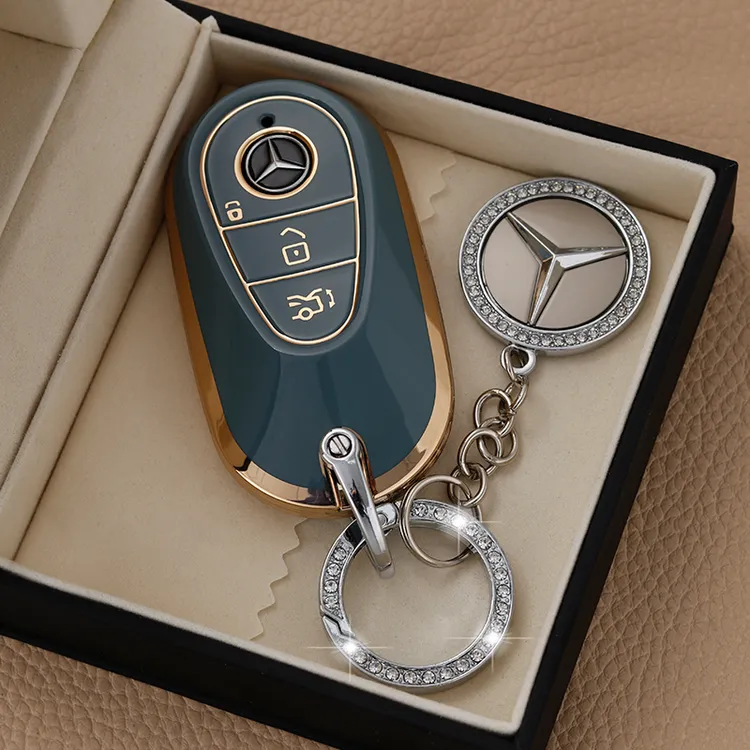 奔驰c260l钥匙套壳c级c200l迈巴赫s480女s级车扣高档包新22款2022