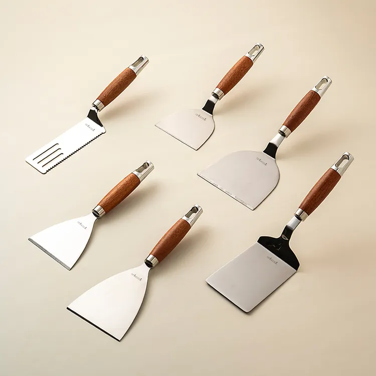 不锈钢煎铲手抓饼煎饼果子烙饼工具家用铁板烧料理铲炒冰铲子