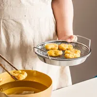 onlycook不锈钢沥水盘子双层漏油盘漏盘过滤油盘控油炸盘带过滤网
