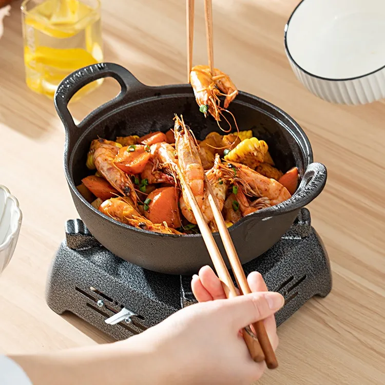 onlycook家用铸铁干锅火锅炉酒精炉底座小火锅饭店酒店锅具锅仔锅