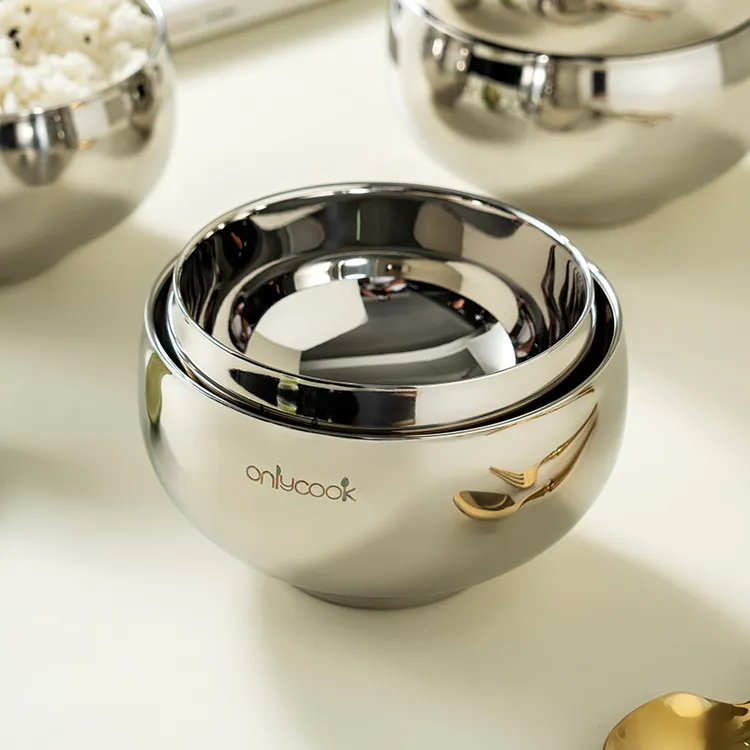 316不锈钢碗双层隔热成人饭米饭碗家用汤碗儿童吃饭碗防烫碗碗具