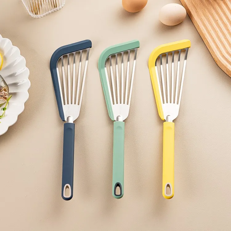 onlycook不粘锅专用锅铲硅胶包边不锈钢蝴蝶煎铲漏铲鱼铲煎蛋铲子