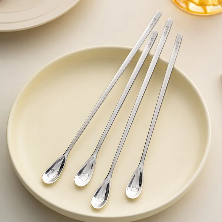 可爱316L不锈钢搅拌勺家用长柄咖啡搅拌棒奶茶蜂蜜小勺子onlycook