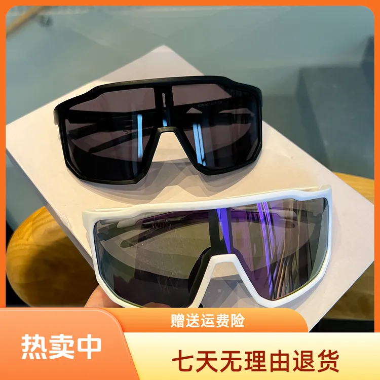 运动户外骑行太阳眼镜男女复古连体墨镜黑大框登山滑雪防风护目镜