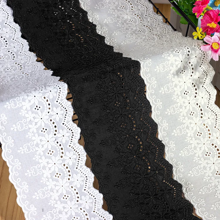 纯棉9cm棉布绣花布边蕾丝花边服装辅料旗袍汉服加工家居装饰工艺