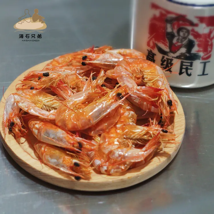 海石兄弟脆皮虾烤虾白虾干电烤工艺海虾干开袋即食海鲜零食带壳吃