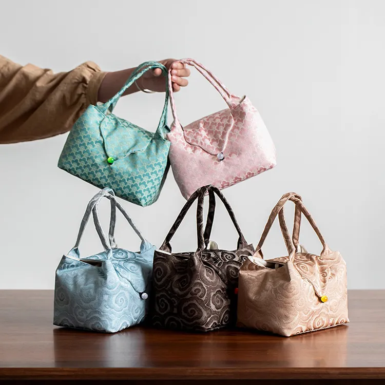 【现货发】茶事包外出茶具收纳包旅行便携茶杯袋子布袋洗漱手提包