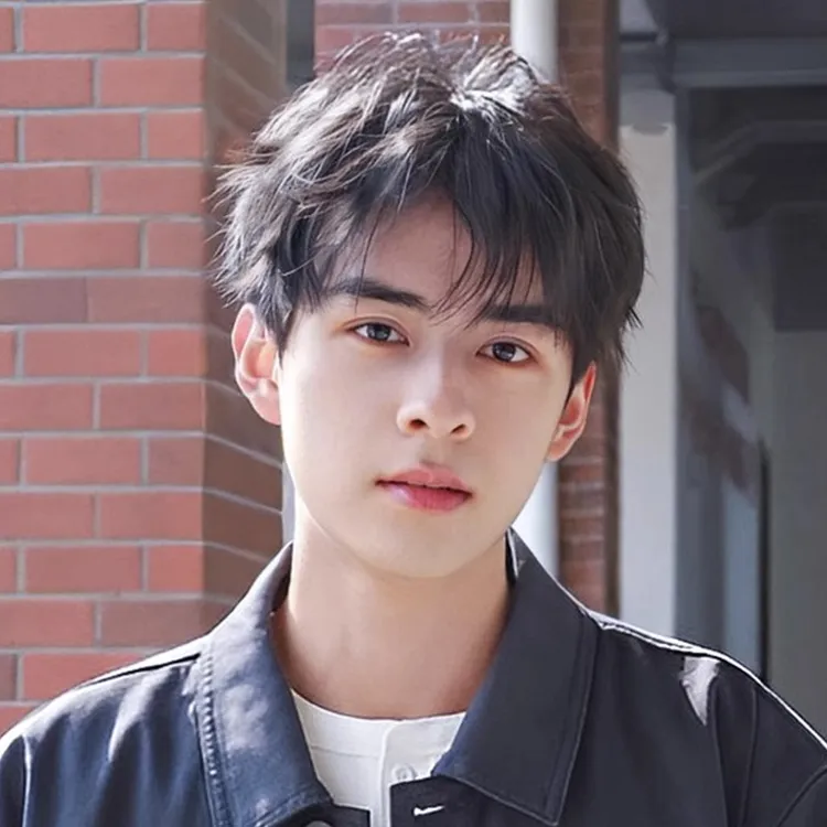 男士假发全头套日常韩式微分碎盖时尚短发造型蓬松自然整顶假发套