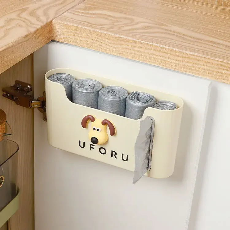 垃圾袋收纳盒家居抽取式厨房壁挂装放垃圾袋浴室卫生间免打孔