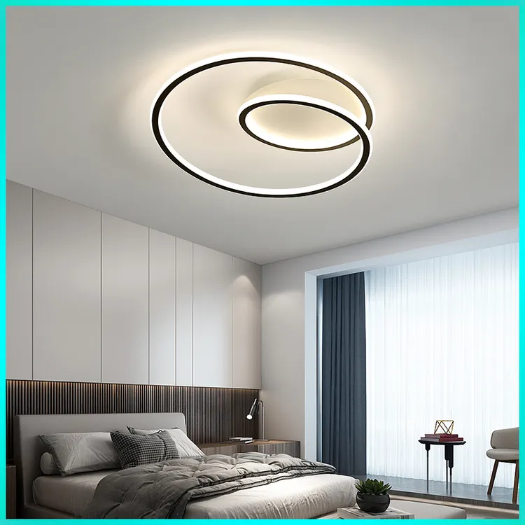 广东中山主卧吸顶灯简约现代led房间灯具创意ins风家用极简卧室