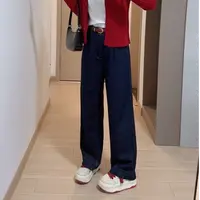 奈奈妮③145小个子【慵懒】休闲直筒裤宽松显瘦百搭时尚8631